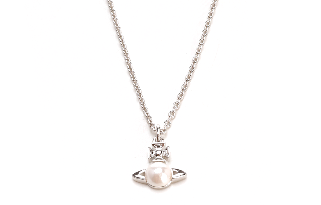 (Women) Vivienne Westwood Balbina Saturn Pearl Pendant Necklace Beige for Women 6302032302P118CNP118 圖 2