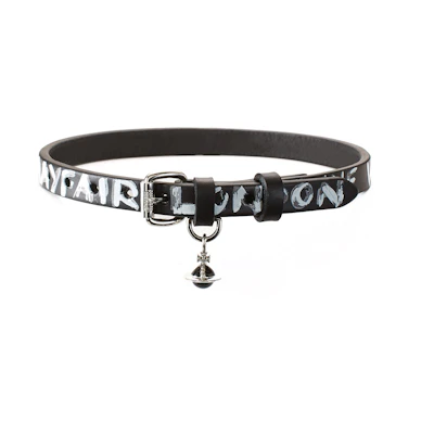 (Women) Vivienne Westwood BRISTOL Printed Pendant Leather Necklace Women Black. 5056624230GQ