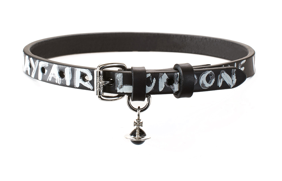 (Women) Vivienne Westwood BRISTOL Printed Pendant Leather Necklace Women Black. 5056624230GQ 圖 2