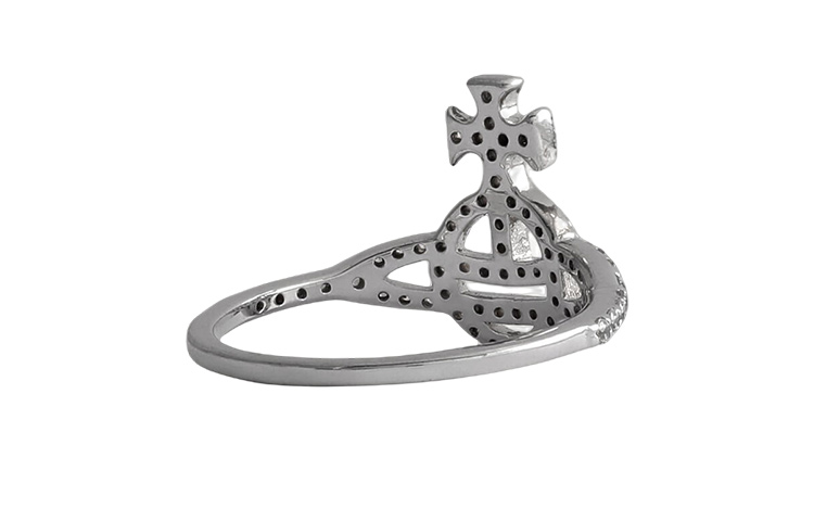 Shop (W) 薇薇安·衛斯伍德 Calliope 土星 全水晶 925純銀戒指 銀色 6404001901P102P102