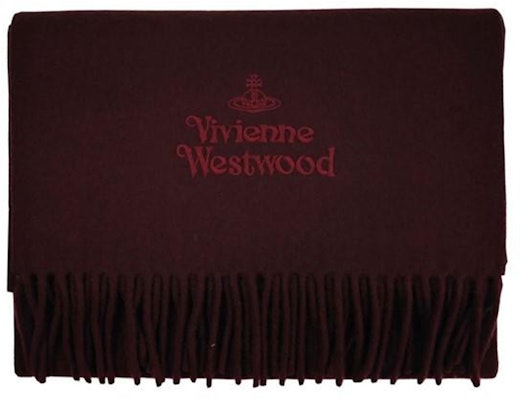 (W) Vivienne Westwood 經典刺繡徽標流蘇紅色羊毛圍巾 女款 81030007-W001Z-I409 Lookbook (W) Vivienne Westwood 經典刺繡徽標流蘇紅色羊毛圍巾 女款 81030007-W001Z-I409