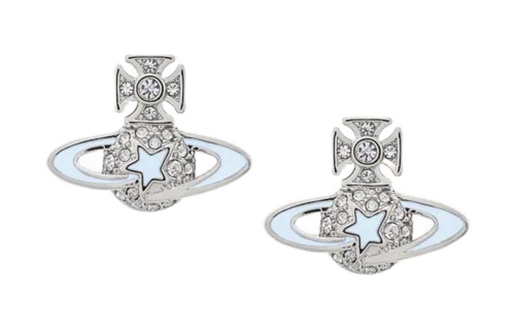 (Women) Vivienne Westwood Darlene Crystal Butterfly Back Brass Earrings Silver Women. 6201034902P410P410 圖 2