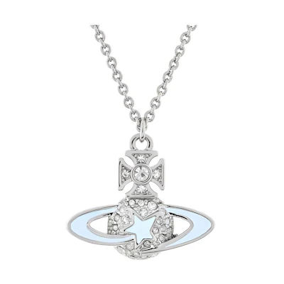 (Women) Vivienne Westwood Darlene Pendant Blue Star Enamel Brass Necklace for Women. 630203C8-02P410-CN