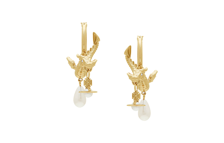 (Women) Vivienne Westwood Embellished Brass Pearl Earrings  Gold. 14969078 圖 3