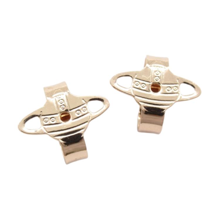 Details for (W) 薇薇安·魏斯伍德雕花設計黃銅耳環 金色 6201026802G243