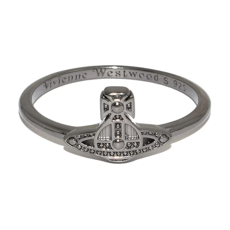 (Women) Vivienne Westwood Engraved Letters Metal Ring  Silver 6404004901S001SM