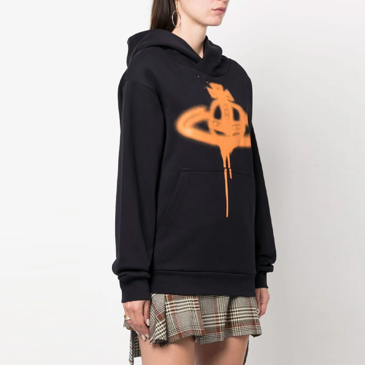 Purchase (W) Sudadera con Capucha Vivienne Westwood FW23 Spray Saturn Azul Marino Mujer. 3I01000GJ0032K302