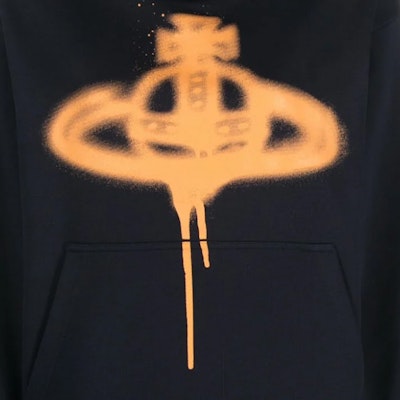 (W) Sudadera con Capucha Vivienne Westwood FW23 Spray Saturn Azul Marino Mujer. 3I01000GJ0032K302 Sizing (W) Sudadera con Capucha Vivienne Westwood FW23 Spray Saturn Azul Marino Mujer. 3I01000GJ0032K302