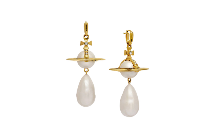 Order (W) 薇薇安·魏斯伍德 巨型珍珠吊飾金色耳環 6203008002R107R107