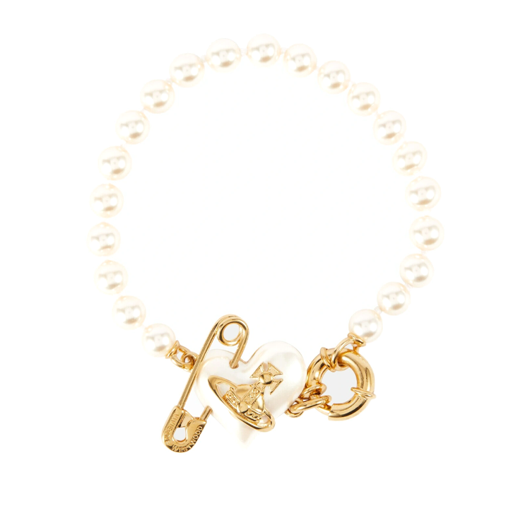 (Women) Vivienne Westwood Gold Pearl Bracelet for Women with Brass and Glass Design. 6103007A02R107 圖 2