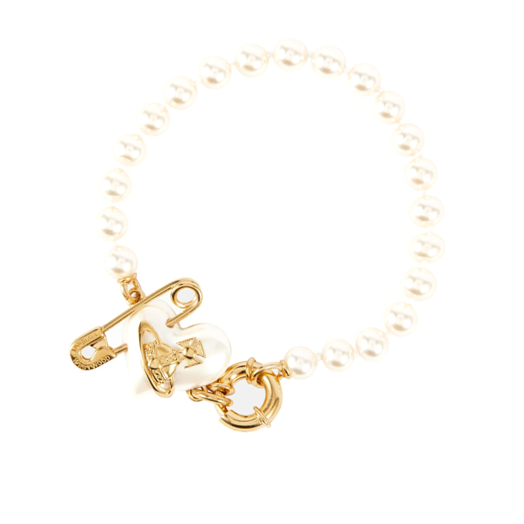 (Women) Vivienne Westwood Gold Pearl Bracelet for Women with Brass and Glass Design. 6103007A02R107 圖 3