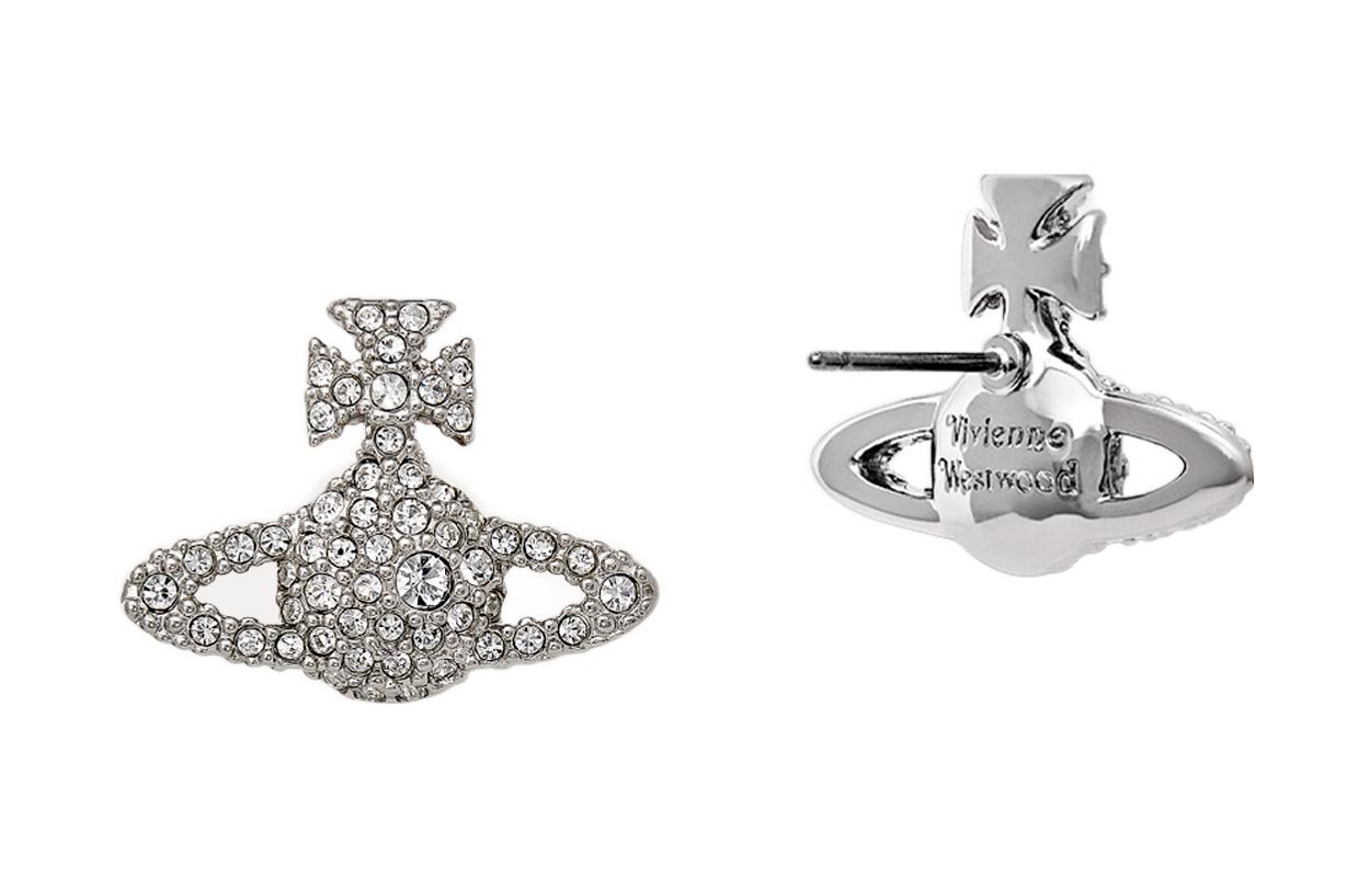 (Women) Vivienne Westwood Grace Bas Relief Stud Earrings Silver for Women. 62010124W110W110 圖 3