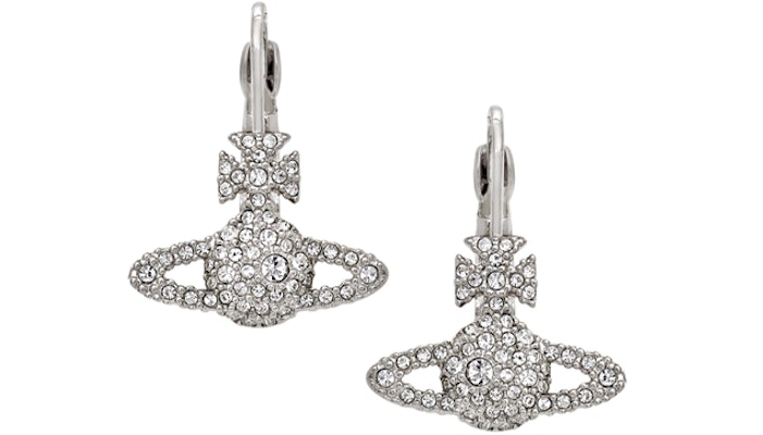 (W) 薇薇安·威斯伍德 Grace水晶土星吊墜耳環 銀色 女款 6202002702P116P116 Order (W) 薇薇安·威斯伍德 Grace水晶土星吊墜耳環 銀色 女款 6202002702P116P116