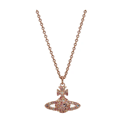 (Women) Vivienne Westwood Grace Full Rhinestone Pendant Brass Necklace for Women. 6302009202G253G253