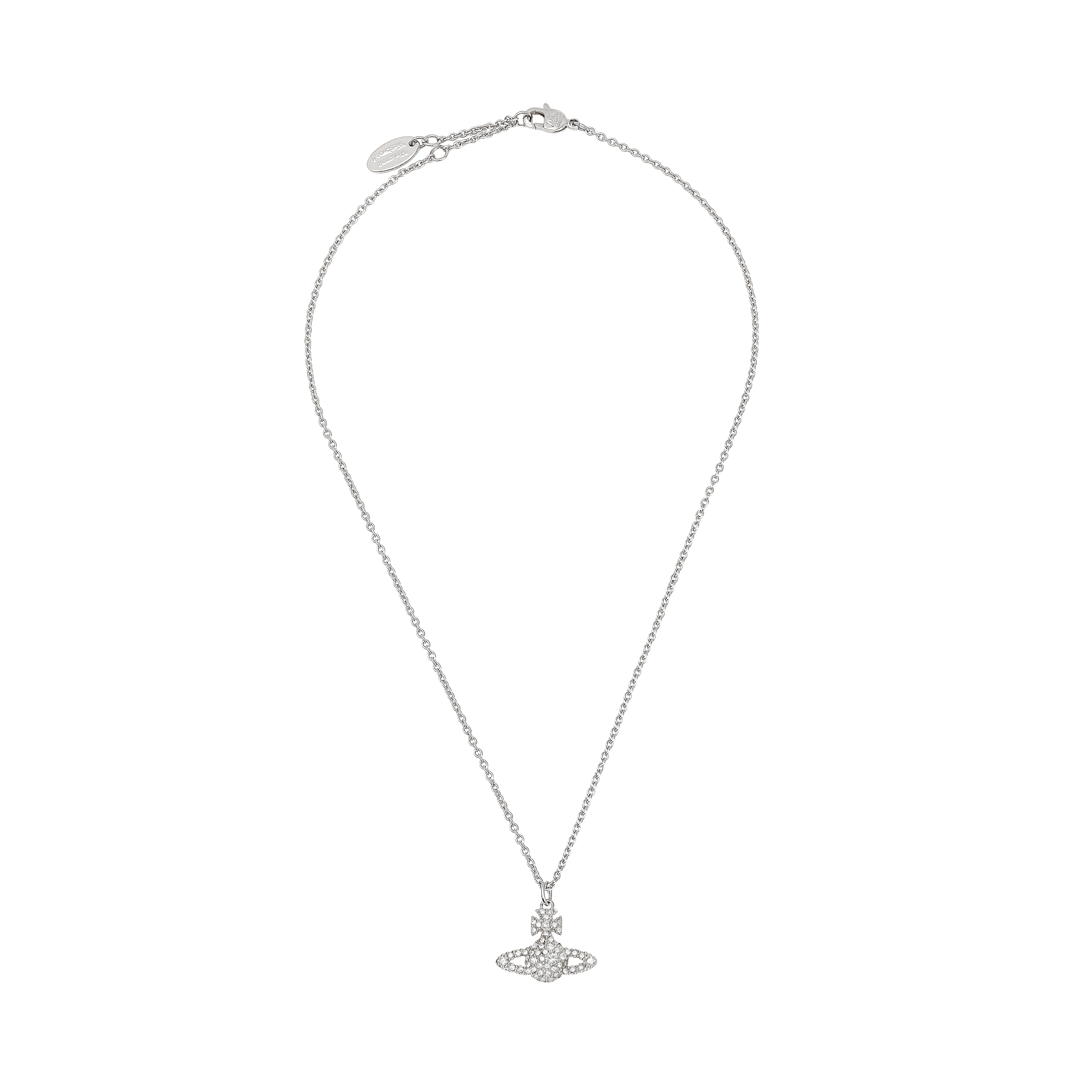 (Women) Vivienne Westwood Grace Full Rhinestone Saturn Pendant Necklace Silver Women. 6302009202P116CNP116 圖 4