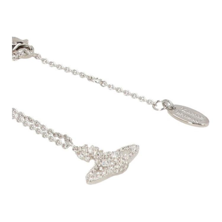 (Women) Vivienne Westwood Grace Full Rhinestone Saturn Pendant Necklace Silver Women. 6302009202P116CNP116 圖 6
