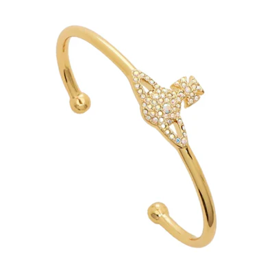(Women) Vivienne Westwood Grace Gold-Tone Saturn Bracelet with Crystals for Women. 61010007R114