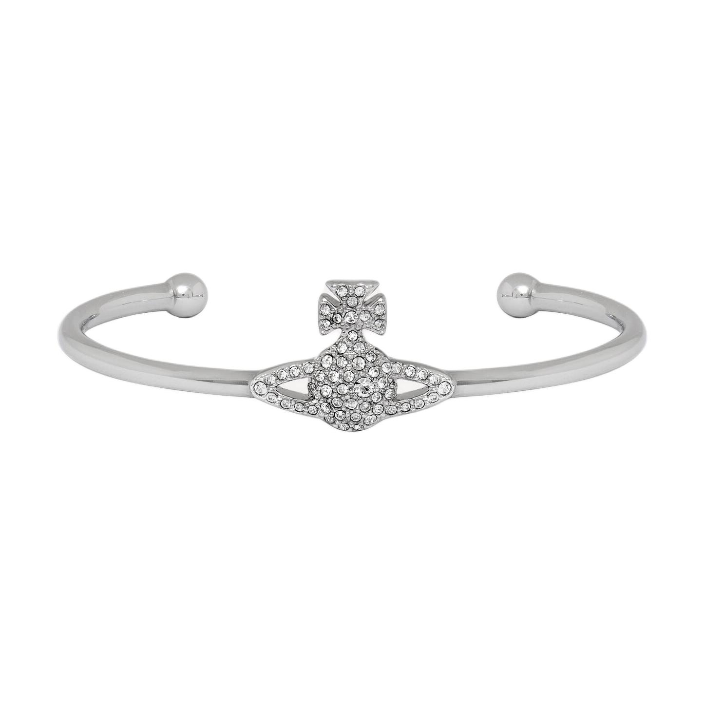 (Women) Vivienne Westwood GRACE Saturn Crystal Bracelet - Brass Bangle for Women. 6101000702P116P116