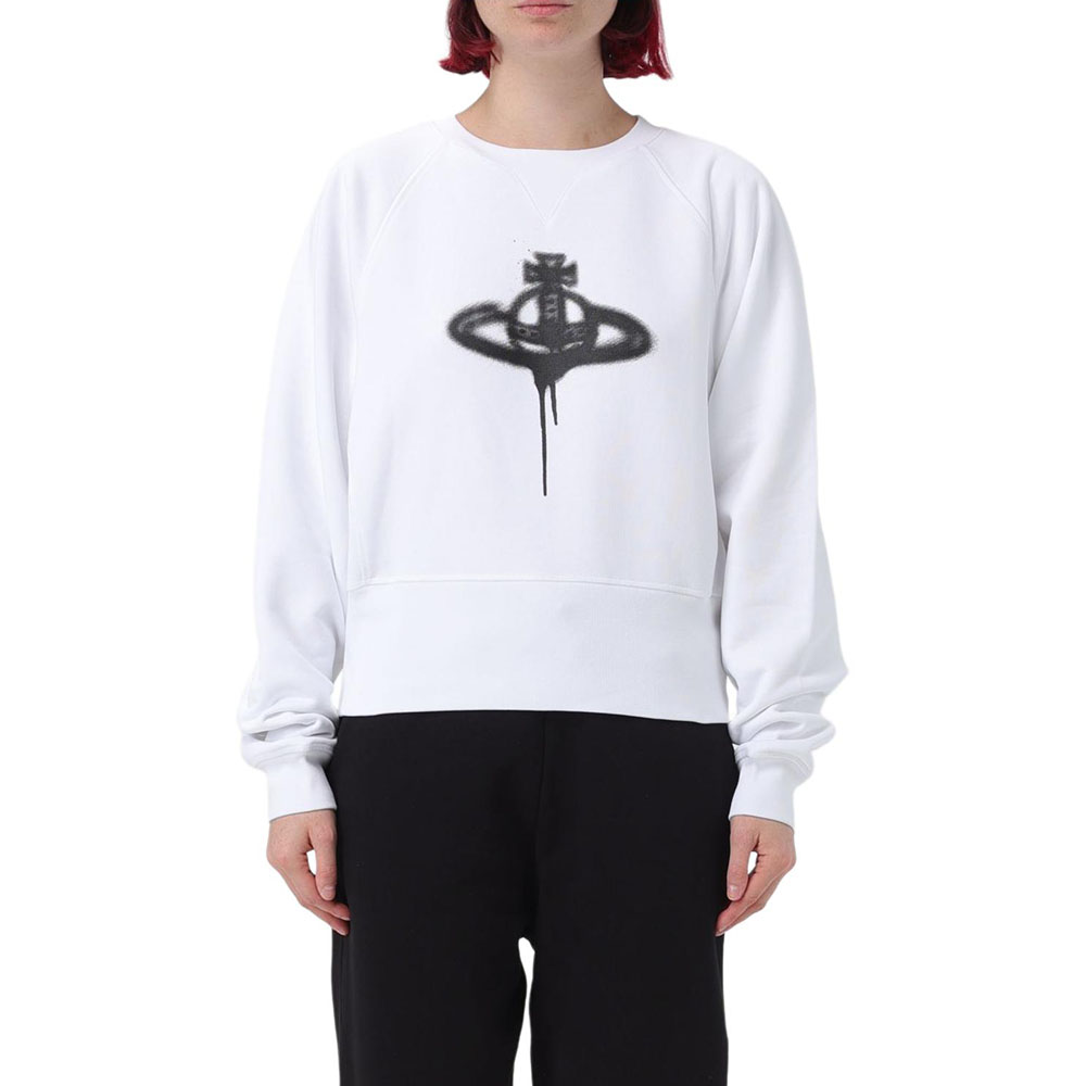(Women) Vivienne Westwood Graphic Print Crewneck Sweatshirt - White 1I010009J0032A301