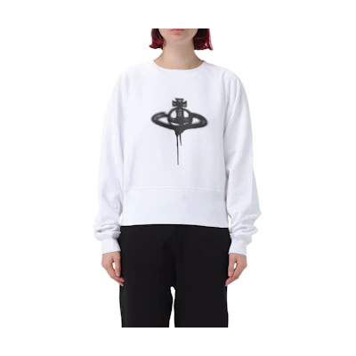 (Women) Vivienne Westwood Graphic Print Crewneck Sweatshirt - White 1I010009J0032A301
