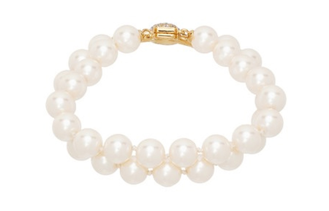 (Women) Vivienne Westwood Graziella Double Pearl Saturn Bracelet Gold for Women. 6103006M02R143CNR417 圖 3