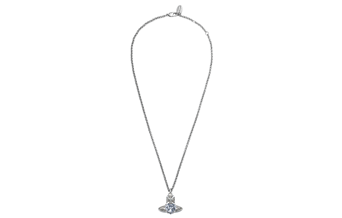 Shop (W) Vivienne Westwood Kalung Perak Hati Kristal Wanita. ARIELLA