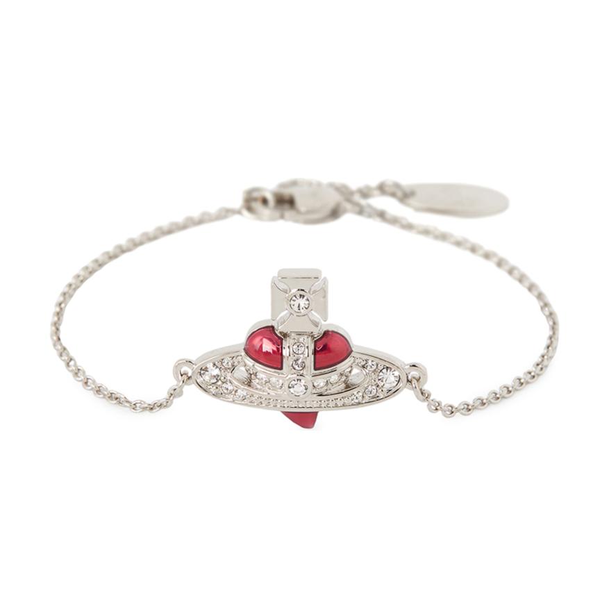 (Women) Vivienne Westwood Heart Decoration Brass Bracelet Women’s Silver. 6102021TP383 圖 3
