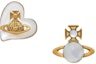 Buy (W) 薇薇安·魏斯伍德 心形土星 THOMASINA 耳環 黃銅 白色. 6201034302R273R273