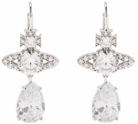 (W) 薇薇安·魏斯伍德經典星球標誌吊墜耳環鉑金銅女款 6202011002P102 Order (W) 薇薇安·魏斯伍德經典星球標誌吊墜耳環鉑金銅女款 6202011002P102