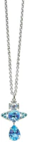(Women) Vivienne Westwood Ismene Blue Tear Saturn Pendant Necklace for Women Light Blue 630203D5-02P426-Light Blue (Women) Vivienne Westwood Ismene Blue Tear Saturn Pendant Necklace for Women Light Blue 630203D5-02P426-Light Blue