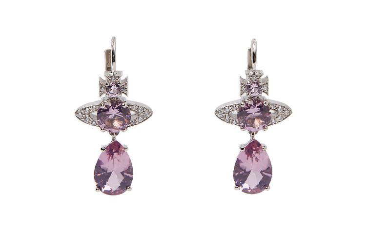 (Women) Vivienne Westwood Ismene Mermaid Tear Crystal Orb Drop Earrings Purple 62020110-02P271-IM 圖 2