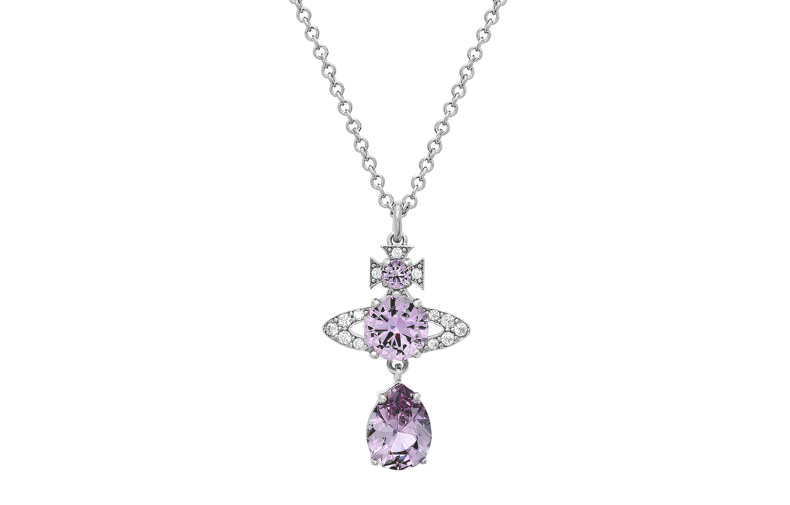 (Women) Vivienne Westwood Ismene Mermaid Tears Saturn Pendant Necklace Purple/Silver. 6302030202P271P271 圖 2