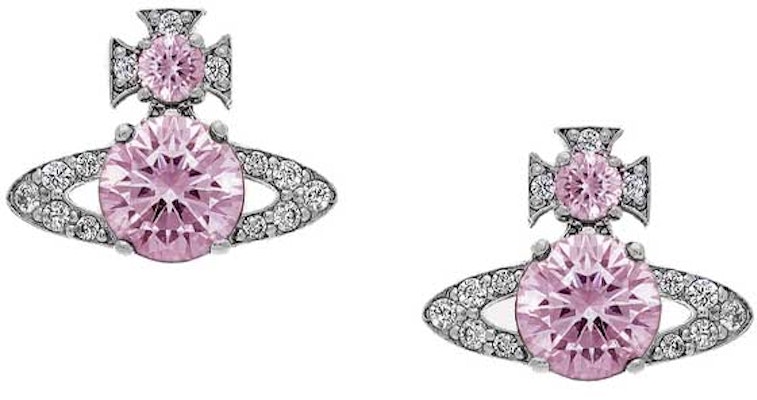 (W) 維維安·魏斯伍德 Ismene 粉紫水晶土星黃銅耳環 女款 6201025302P271P271 Order (W) 維維安·魏斯伍德 Ismene 粉紫水晶土星黃銅耳環 女款 6201025302P271P271