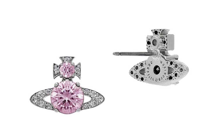 Lookbook (W) 維維安·魏斯伍德 Ismene 粉紫水晶土星黃銅耳環 女款 6201025302P271P271