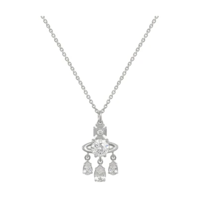 (Women) Vivienne Westwood Joaquina Saturn Dreamcatcher Necklace Silver for Women. 630203F2-02P102
