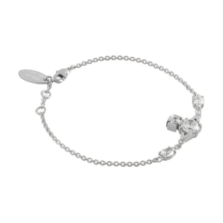 Lookbook (W) Vivienne Westwood 女款Joaquina Saturn三重水晶手鍊銀色款 8050889940616