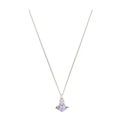 (Women) Vivienne Westwood Leonor Mini Heart Pendant Necklace Lavender Purple for Women. 630203AK01P250P250