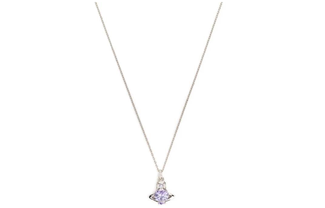 (Women) Vivienne Westwood Leonor Mini Heart Pendant Necklace Lavender Purple for Women. 630203AK01P250P250 圖 2