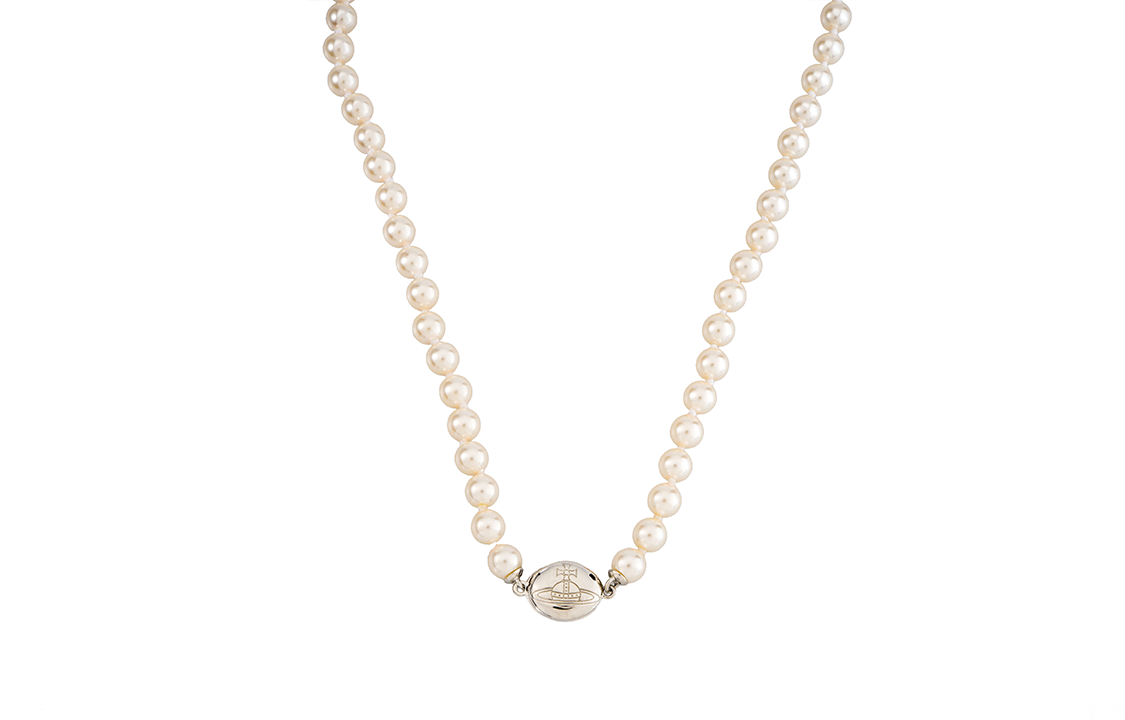 (Women) Vivienne Westwood Loelia Pearl Black Ceramic Pearl Clasp Necklace for Women. 6303002002P145P145IM 圖 3
