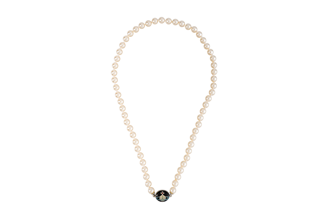 (Women) Vivienne Westwood Loelia Pearl Black Ceramic Pearl Clasp Necklace for Women. 6303002002P145P145IM 圖 4