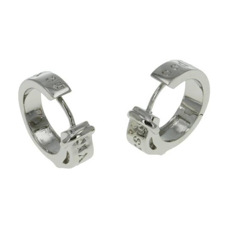 (Women) Vivienne Westwood Logo Brass Earrings  Silver 62030032P2