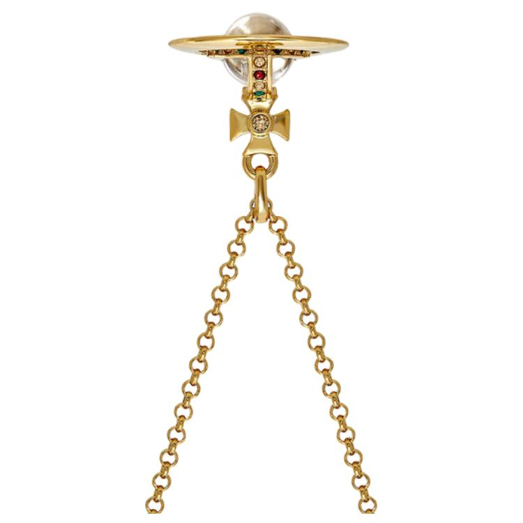 (Women) Vivienne Westwood Logo Pendant Brass Necklace Women’s Gold. 8050568222132 圖 3