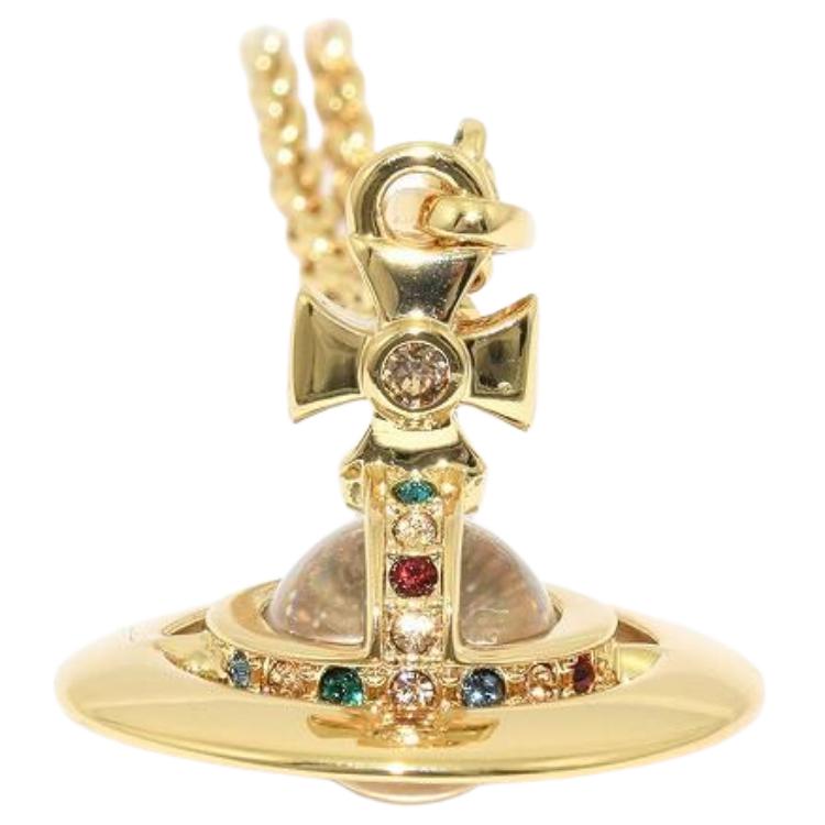 (Women) Vivienne Westwood Logo Pendant Brass Necklace Women’s Gold. 8050568222132 圖 4