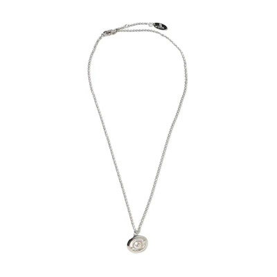 (Women) Vivienne Westwood Logo Pendant Necklace - Silver. 6302032102P113
