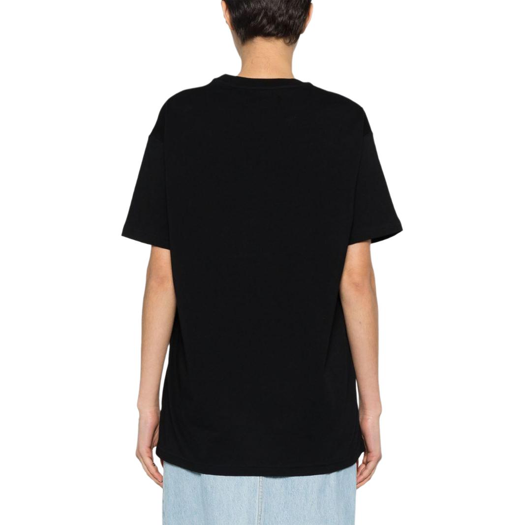 Shop (W) 비비안 웨스트우드 로고 프린트 오버사이즈 반팔 티셔츠 여성 SS24 3G01001PJ001MN401