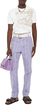 (W) 비비안 웨스트우드 로고 프린트 오버사이즈 반팔 티셔츠 여성 SS24 3G01001PJ001MN401 Sizing (W) 비비안 웨스트우드 로고 프린트 오버사이즈 반팔 티셔츠 여성 SS24 3G01001PJ001MN401