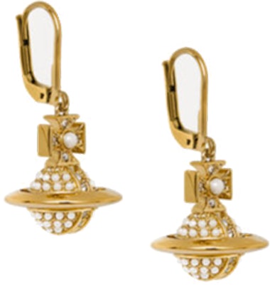 (W) 薇薇安·魏斯伍德 Luzia Orb 金色珍珠垂墜耳環 女款 6202015502R656R656 Lookbook (W) 薇薇安·魏斯伍德 Luzia Orb 金色珍珠垂墜耳環 女款 6202015502R656R656