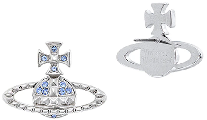 (W) 薇薇安·韦斯特伍德 Mayfair Orb蓝宝石银色女士耳钉饰品 62010029-02W388 Order (W) 薇薇安·韦斯特伍德 Mayfair Orb蓝宝石银色女士耳钉饰品 62010029-02W388