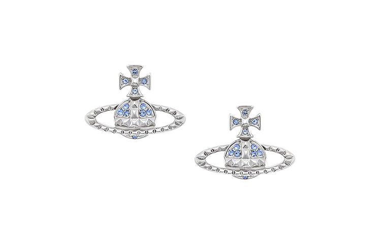 Lookbook (W) 薇薇安·韦斯特伍德 Mayfair Orb蓝宝石银色女士耳钉饰品 62010029-02W388