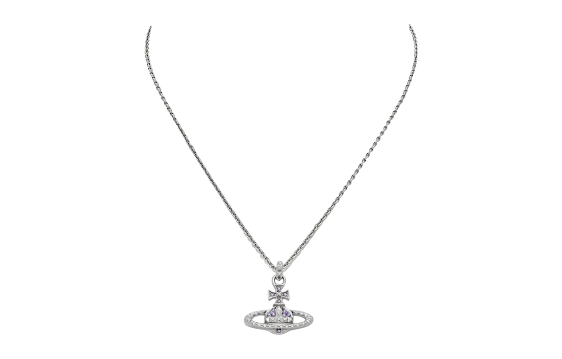 (Women) Vivienne Westwood Mayfair Saturn Pendant Necklace Women Silver/Lavender Purple. 63020052w287 圖 3